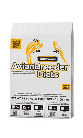 Zupreem AvianBreeder FruitBlend Flavor Food with Natural Flavors for Parrots and Conures