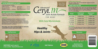 Advanced Cetyl M Joint Action Formula for Dogs (360 Tablets)