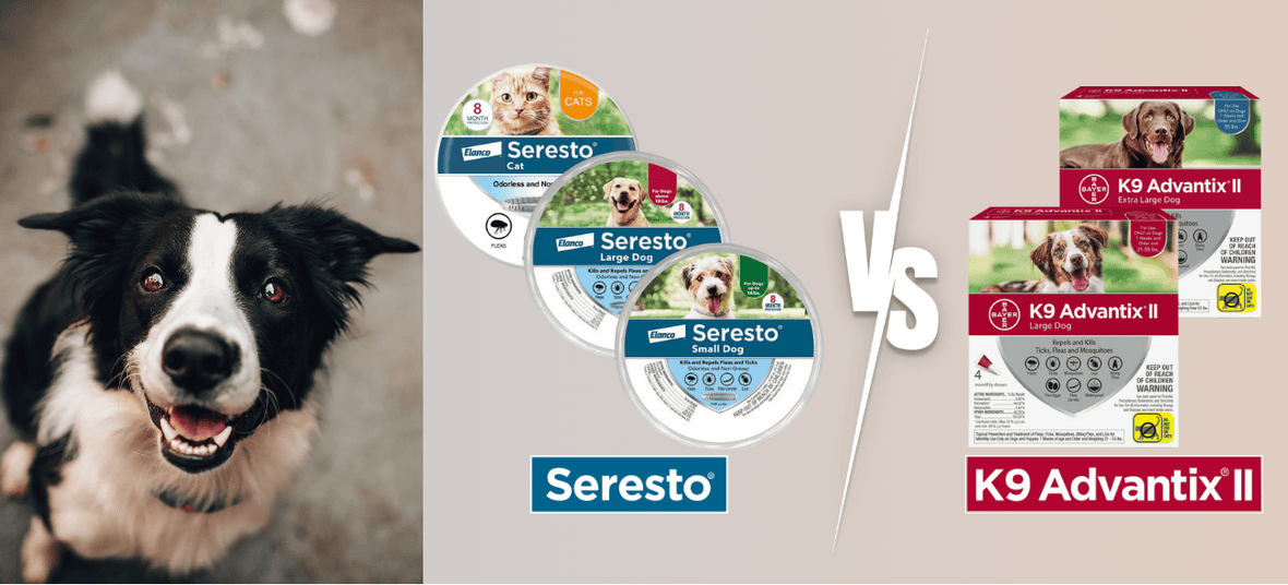 Seresto Flea Collar vs K9 Advantix II Topical Treatment for dogs