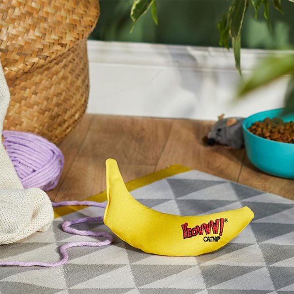 Yeowww! Banana Catnip Cat Toy Yellow