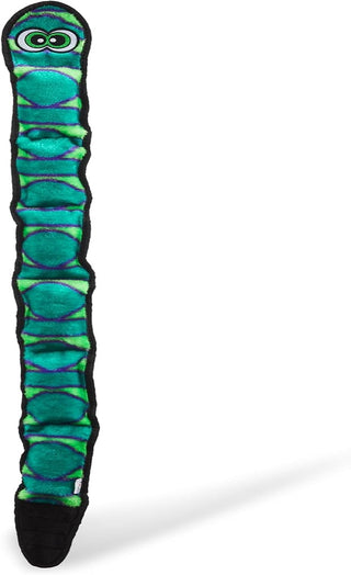 Outward Hound Invincible Durablez Snake 6 Squeaker Blue / Green Dog Toy (Extra Large)