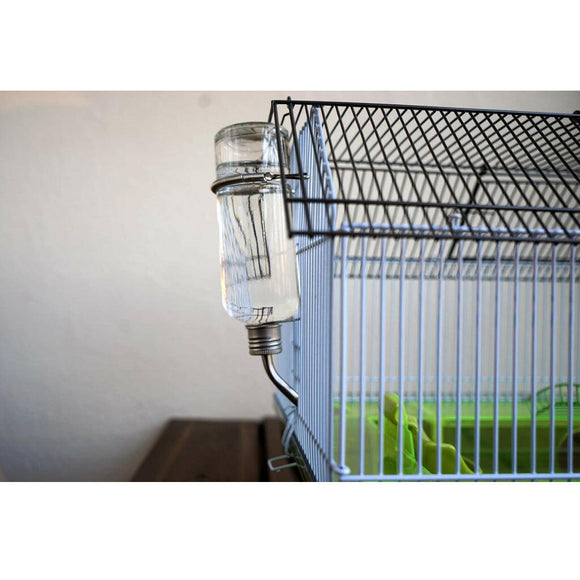 Oxbow Chew Proof Glass Water Bottle with Holder for Small Animals