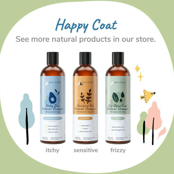 kin+kind Charcoal Deep Clean Natural Patchouli Shampoo For Dogs (12 oz)