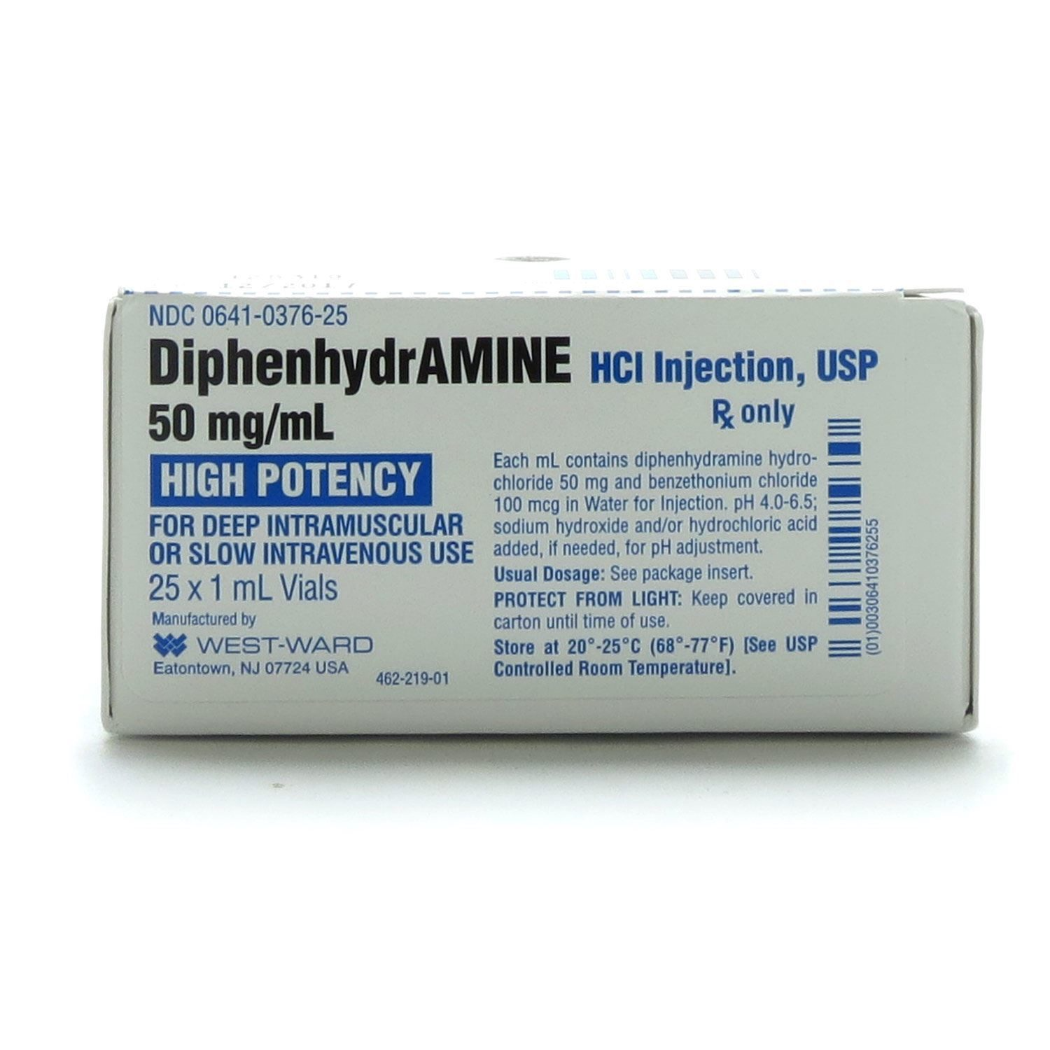 Diphenhydramine HCI Injection - 50mg/ml - 0