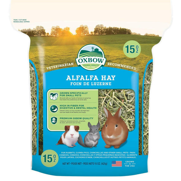 Oxbow Animal Health Alfalfa Hay Food For Pets (15 oz)