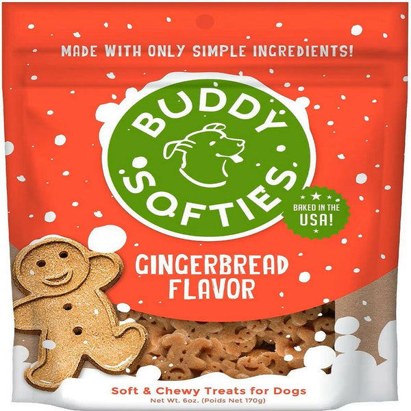 Buddy Biscuits Soft & Chewy Hioliday Gingerbread Dog Treats (6 oz) Pouch