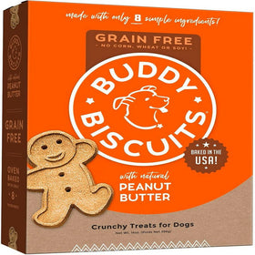 Buddy Biscuits Grain-Free Oven-Baked Crunchy Dog Treats With Peanut Butter (14 oz)