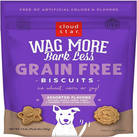 Cloud Star Wag More Bark Less Grain-Free Assorted Flavors Crunchy Dog Treats (2.5 lb)