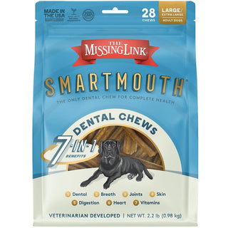 The Missing Link Smartmouth Dental Chews For Large & Extra Large Dogs (28 count)
