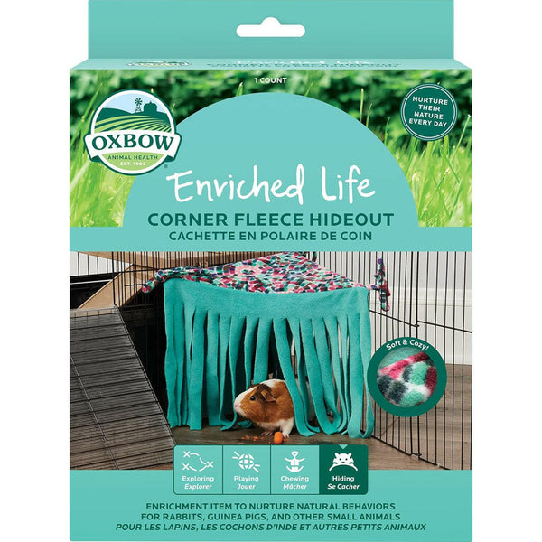 Oxbow Enriched Life Corner Fleece Hideout For Small Animal