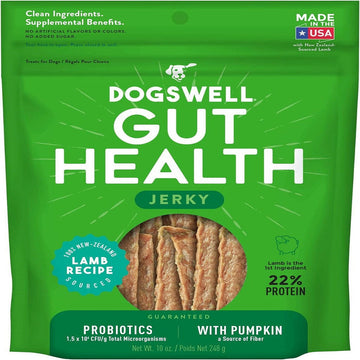 Dogswell Gut Health Lamb Jerky Treats For Dogs (10 oz)