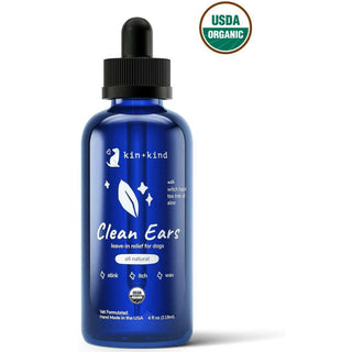 kin+kind Organic Clean Ears Leave-In Ear Cleaner For Dog  (4 oz)