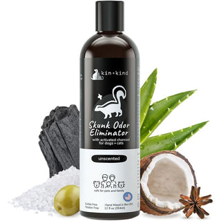 kin+kind Skunk Odor Eliminator Natural Shampoo For Dogs & Cats (12 oz)
