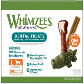Whimzees by Wellness Natural Dental Value Box Treat For Large Dogs (24 count)