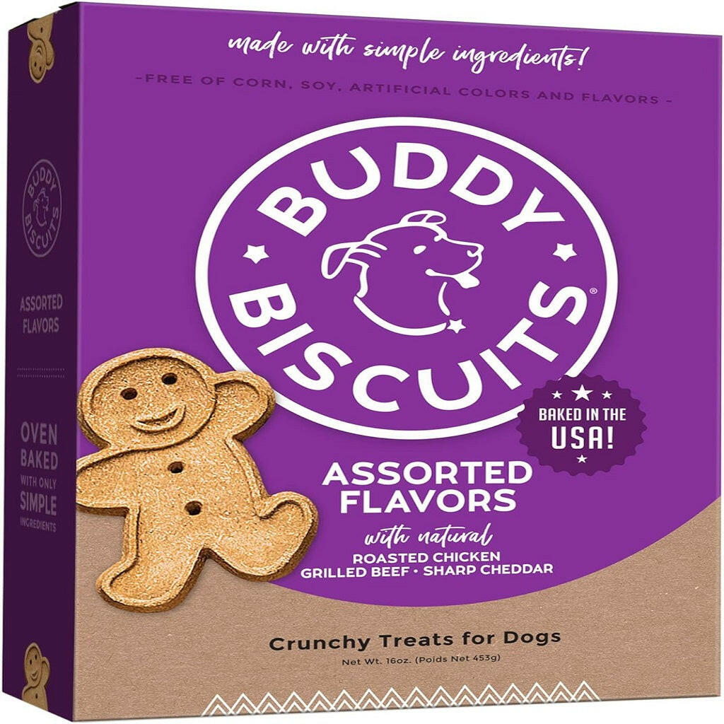 Buddy Biscuits Oven Baked Crunchy Chicken, Grilled Beef, and Sharp Che