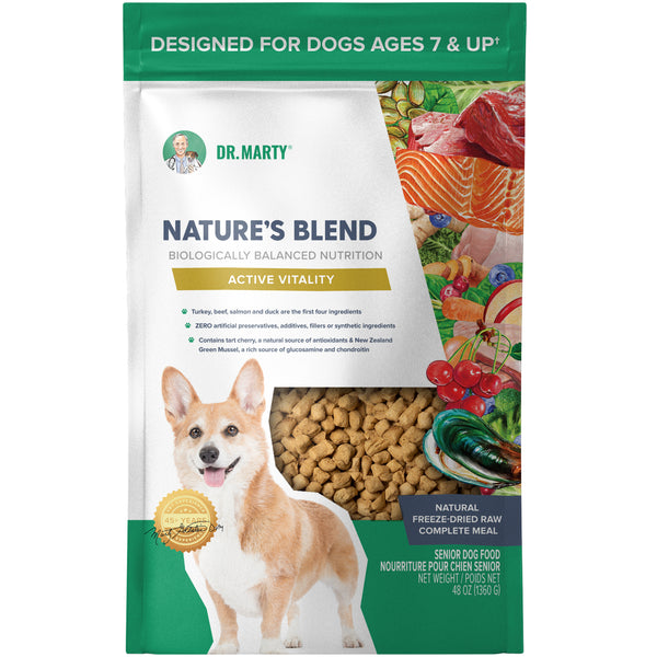 Dr. Marty Nature's Blend Active Vitality Freeze Dried Raw Food for Senior Dogs (48 oz)
