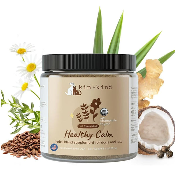 kin+kind Organic Healthy Calm Herbal Blend Supplement for Dog & Cats