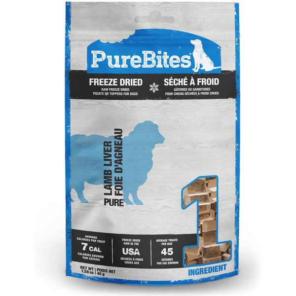 PureBites Lamb Liver Entry Size Treats For Dog (1.58 oz)