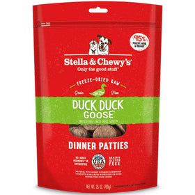 Stella & Chewy's Duck Duck Goose Dinner Patties Freeze-Dried Raw Food For Dogs (25 oz)
