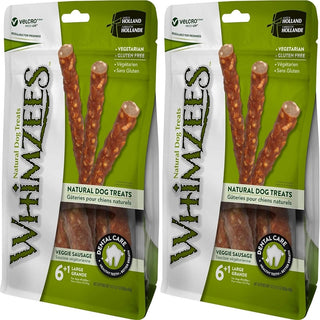 Whimzees by Wellness Dental Chews Veggie Sausage For Large Dog (7 Pack)
