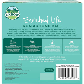 Oxbow Enriched Life Run Around Ball Toy For Small Animal