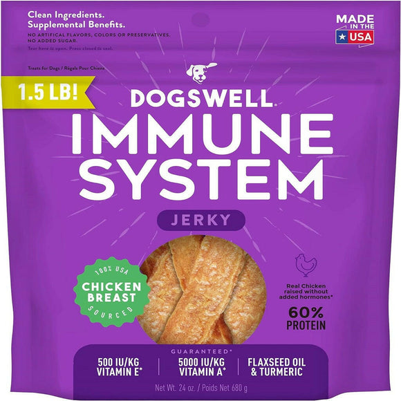 Dogswell Immunity & Defense Jerky Grain-Free Chicken Treats For Dogs (24 oz)