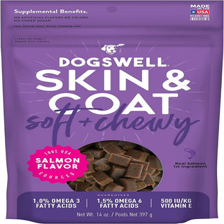 Dogswell Skin & Coat Soft & Chewy Salmon Flavored Treats For Dogs (14 oz)