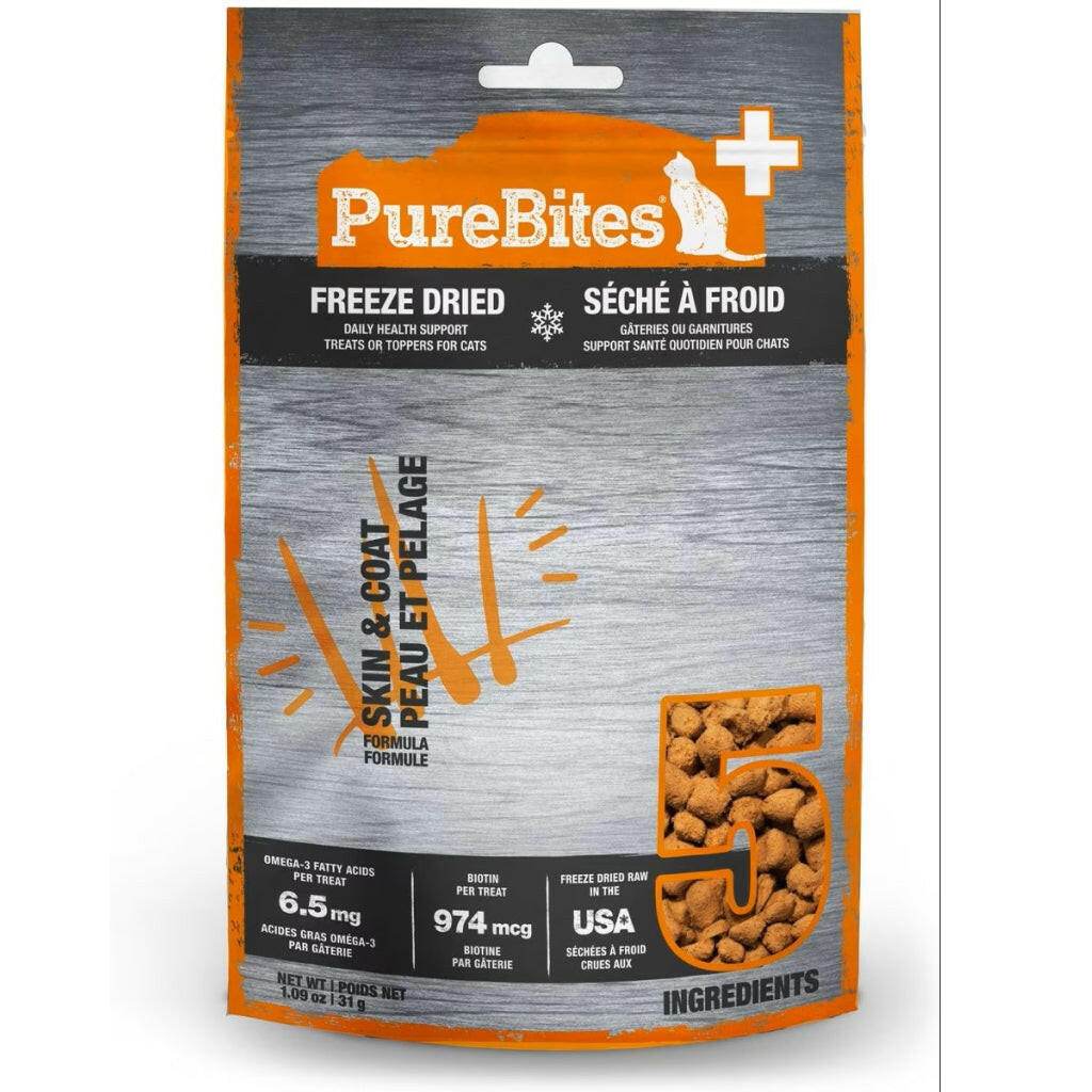 PureBites Plus Freeze Dried Skin & Coat Treats For Cat (1.09 oz)