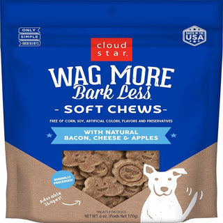 Cloud Star Wag More Bark Less Soft & Chewy with Bacon Cheese & Apple Dog Treats (6 oz)