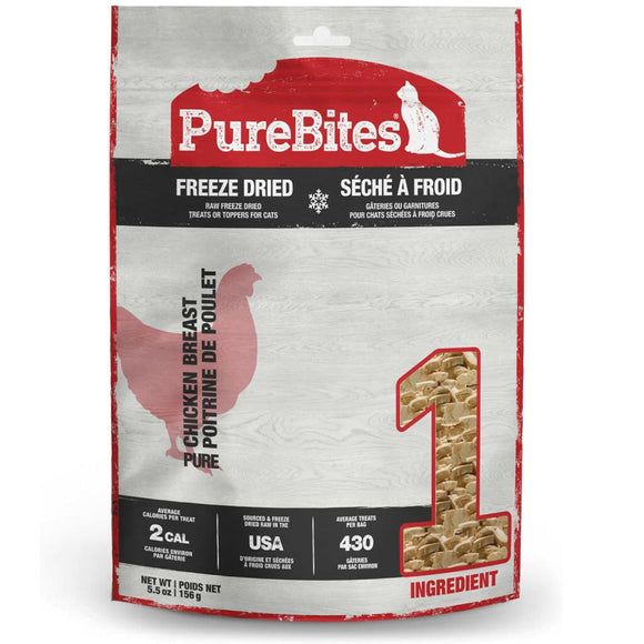PureBites Chicken Breast Freeze Dried Treats For Cat (5.5 oz)