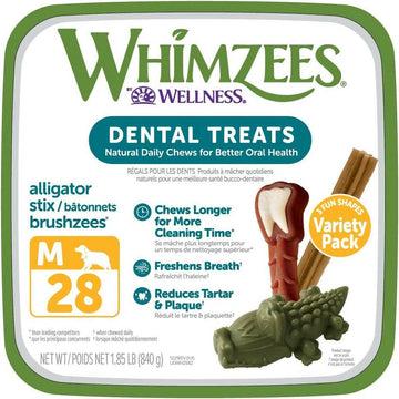 Whimzees by Wellness Dental Chews Variety Packs For Medium Dog (28 count)