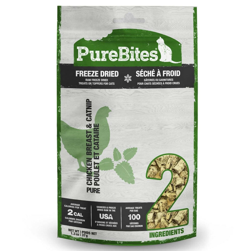 PureBites Chicken Breast & Catnip Freeze Dried Treats For Cat (1.3 oz)