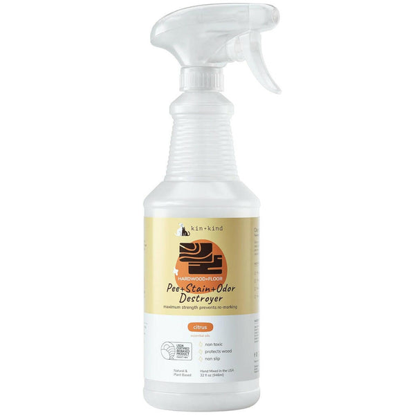 kin+kind Stain & Odor Destroyer for Floors & Hardwood Citrus For Dog (32 oz)