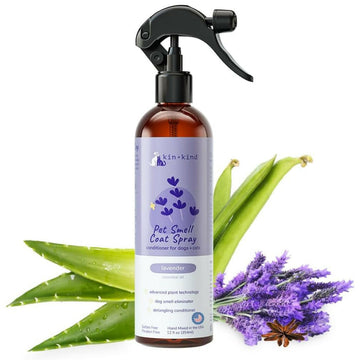 kin+kind Lavender Natural Coat Spray For Dog & Cat Smells (12 oz)