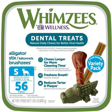 WHIMZEES Variety Pack Grain-Free For Dental Dog Treats, Small (56 coun)