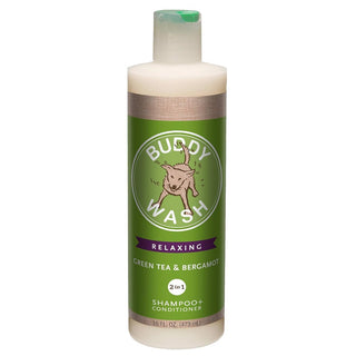 Buddy Wash Relaxing Green Tea & Bergamot 2-in-1 Shampoo + Conditioner For Dogs (16 oz)