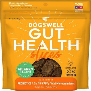 Dogswell Gut Health Chicken Slices Treats For Dogs (8 oz)