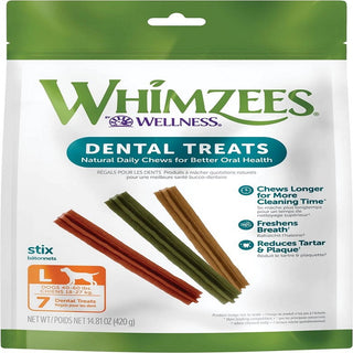Whimzees by Wellness Stix Natural Grain-Free Dental Chews For Large Dogs (14.8 oz)
