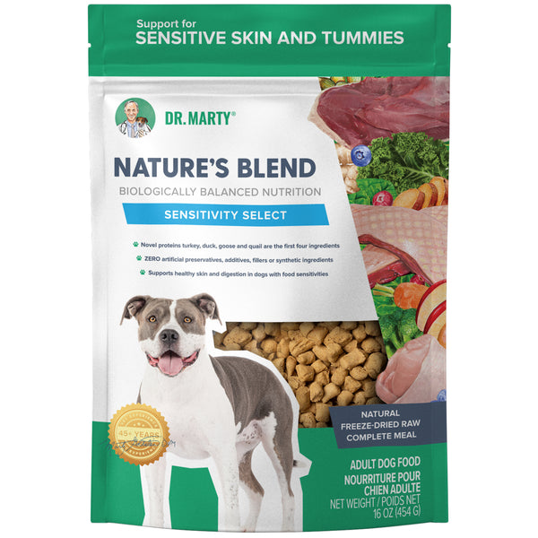 Dr Marty Nature's Blend Sensitivity Select Freeze Dried Raw Dog Food (16 oz)