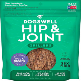 Dogswell Grillers Hip & Joint Duck Recipe Grain-Free Treats For Dogs (10 oz)