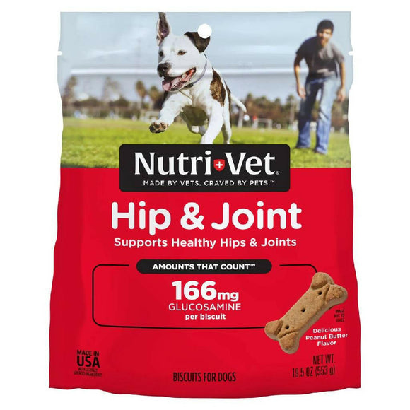 Nutri-Vet Hip & Joint Regular Strength Biscuits for Dogs (19.5 oz)