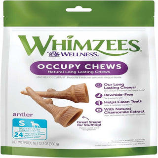 Whimzees by Wellness Occupy Antler Value Bag Natural Dental Chews For Small Dog (24 pc)