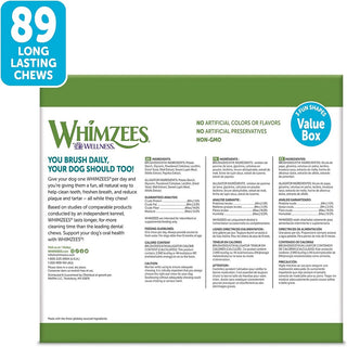 Whimzees by Wellness Natural Dental Value Box Treat For Small Dogs (89 count)