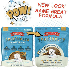 The Missing Link Smartmouth Dental Chews For Petite & Extra Small Dogs (28 count)