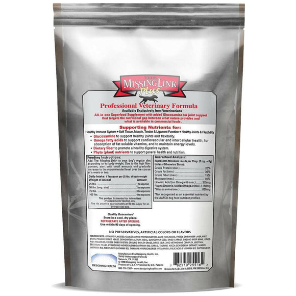 The Missing Link Professional Veterinary Formula Hip, Joint & Coat Superfood Supplement For Dog (1 lb)