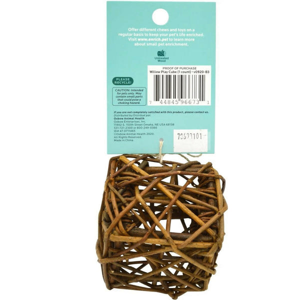 Oxbow Enriched Life Willow Play Cube Toy For Small Animal