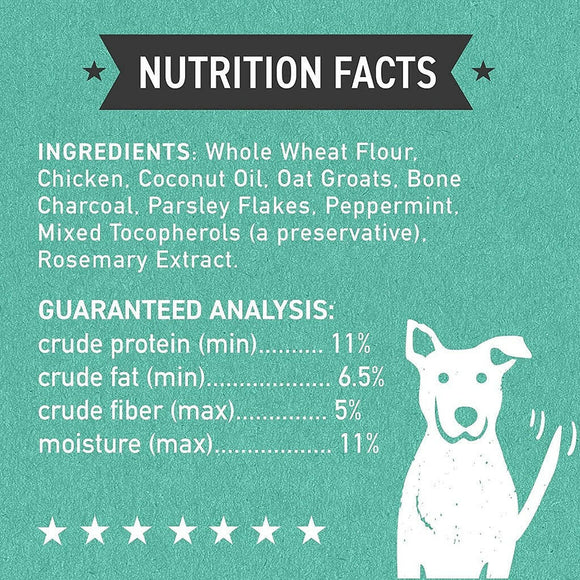 Cloud Star Wag More Bark Less Chicken, Charcoal, Parsley & Mint Dental Biscuits For Dogs(14 oz)