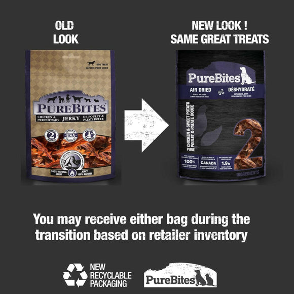 PureBites Chicken & Sweet Potato Jerky Mid Size Treat For Dog (6.3 oz)