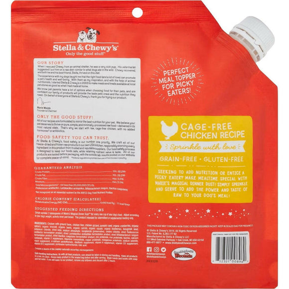 Stella & Chewy's Magical Dinner Dust Chicken Freeze-Dried Raw Food Topper For Dogs (7 oz)