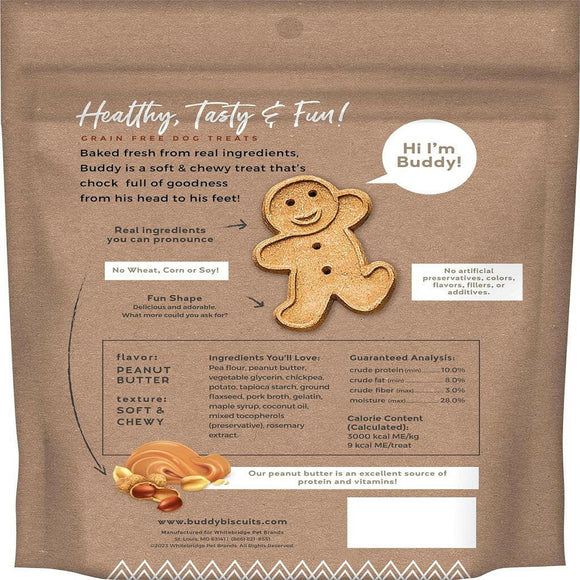 Buddy Biscuits Grain Free Soft & Chewy Dog Treats With Peanut Butter (5 oz)